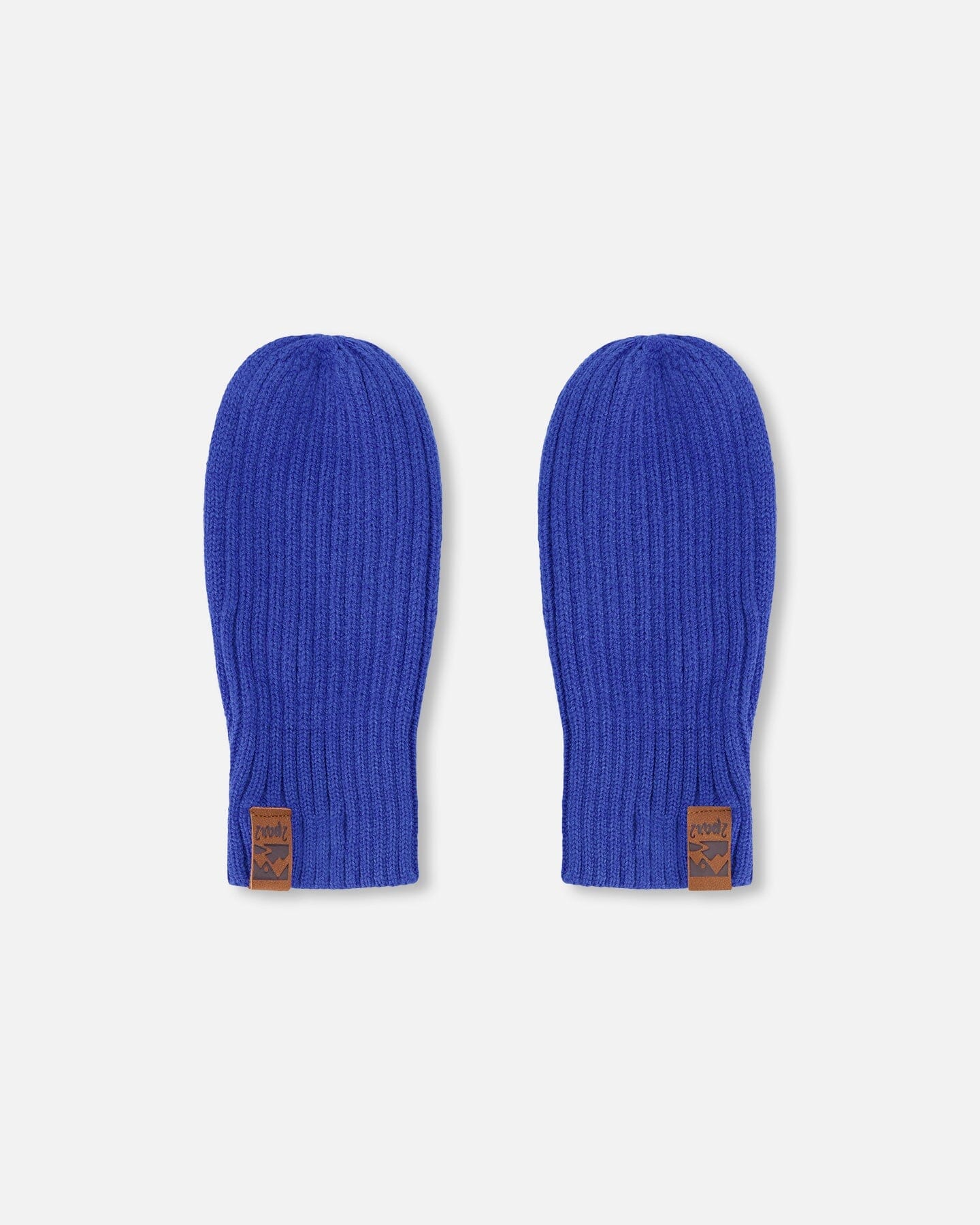Ribbed Knit Mittens Royal Blue - H30WT26_04690