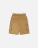 Stretch Twill Bermuda With Cargo Pockets Beige - H30YB27_01720